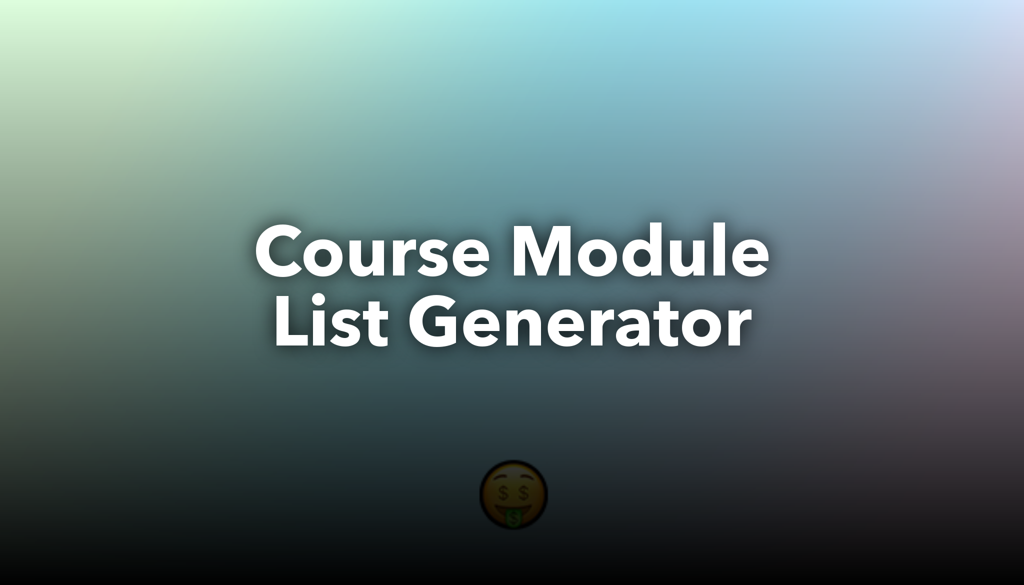 Course Module List Generator | nichesss