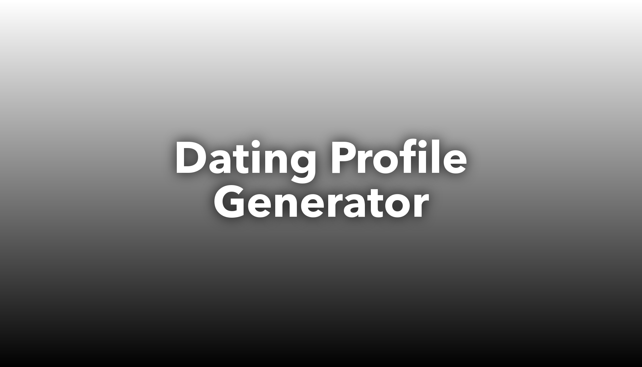 dating profile names generator